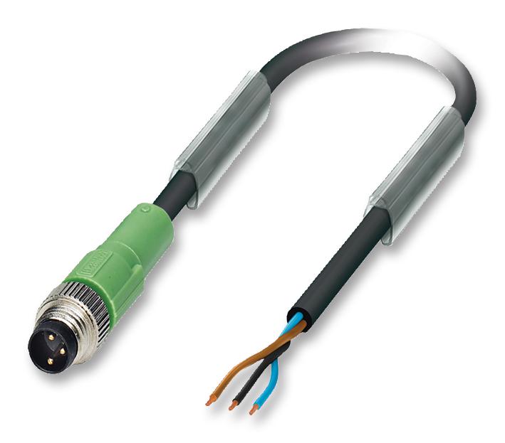 SAC-3P-M 8MS/5,0-PUR SENSOR CABLE, 3POS, M8 PLUG, 5M PHOENIX CONTACT