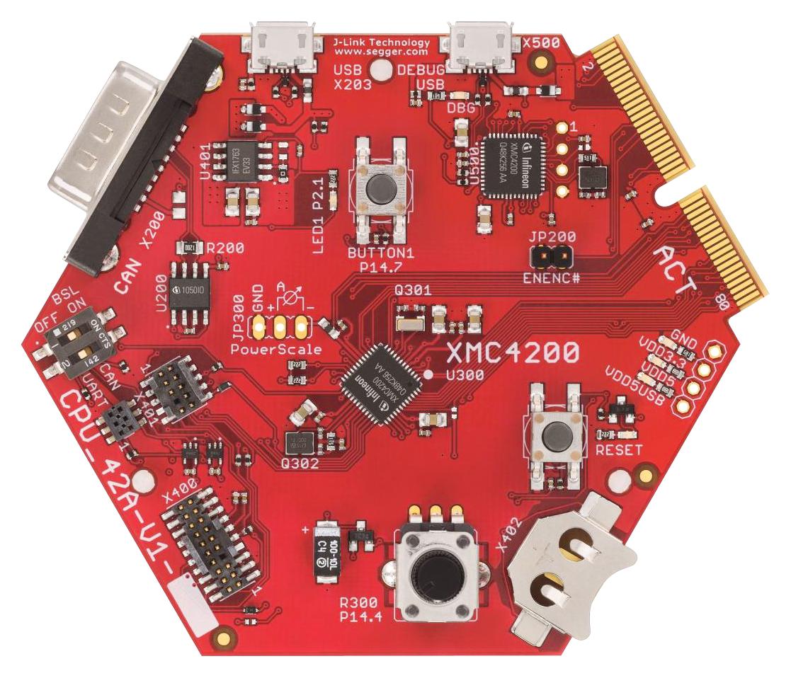 KIT_XMC42_EE1_001 HEXAGON CPU BOARD, CORTEX-M4 MCU INFINEON