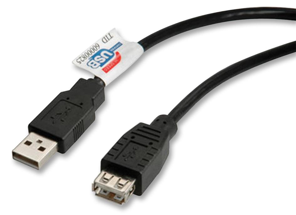 11.02.8948 COMPUTER CABLE, USB2.0, 1.8M, BLACK ROLINE