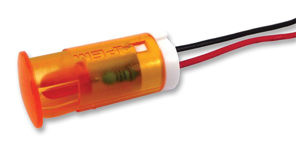QS123XXHO110 INDICATOR, LED PANEL MNT, 12MM, ORANGE APEM