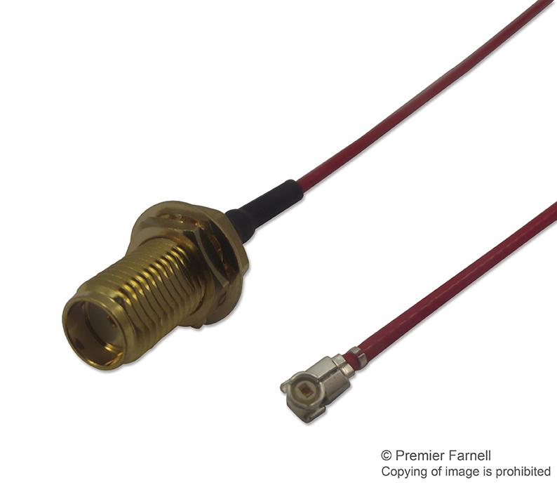MC000809 RF COAXIAL CABLE, RED, SMA, 100MM MULTICOMP PRO