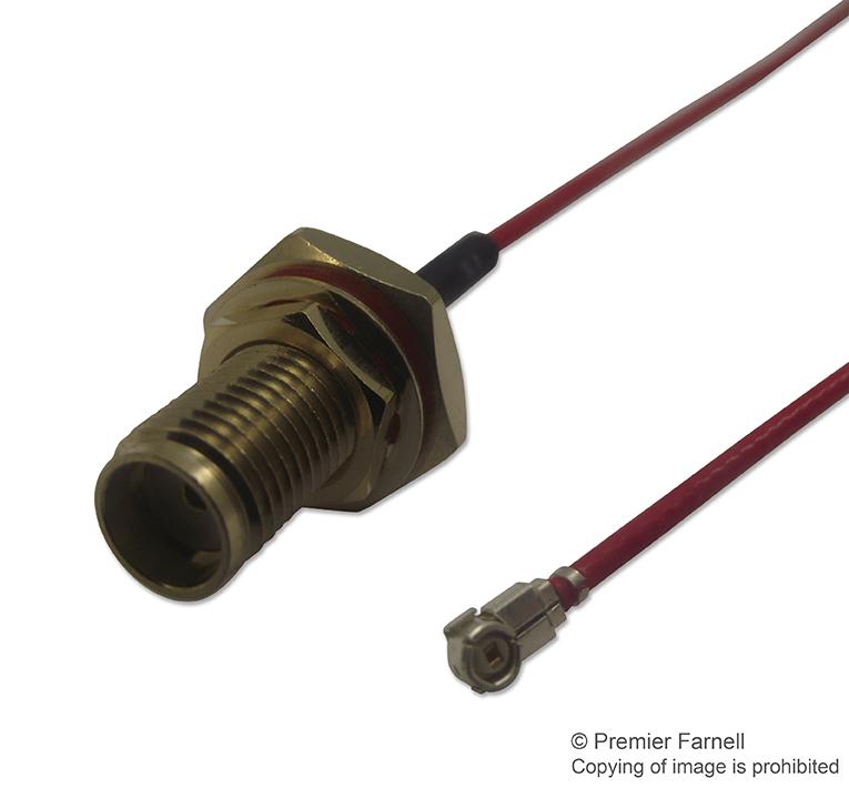 MC000818 RF COAXIAL CABLE, RED, IP67 SMA, 100MM MULTICOMP PRO