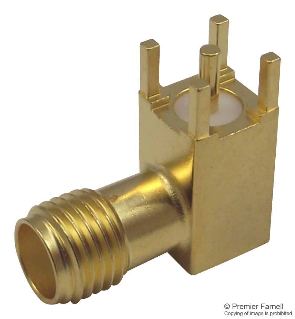 3-1478978-1 RF COAX, SMA, RIGHT ANGLE JACK, 50 OHM GREENPAR - TE CONNECTIVITY