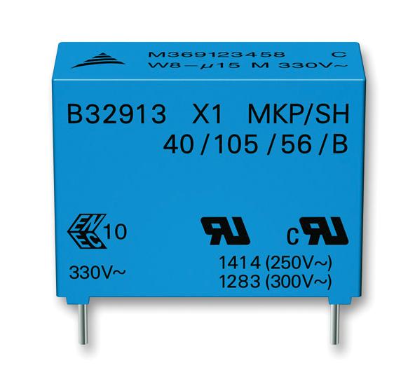 B32912A3104K000 CAP, 0.1µF, 10%, PP EPCOS
