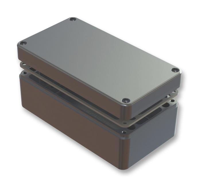 487-221209A-68 PCB BOX ENCLOSURE, ALUMINIUM, GREY DELTRON ENCLOSURES