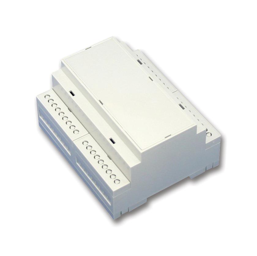 DMB4774 ENCLOSURE, DIN RAIL, 54POS, ABS/PC, GREY BUD INDUSTRIES