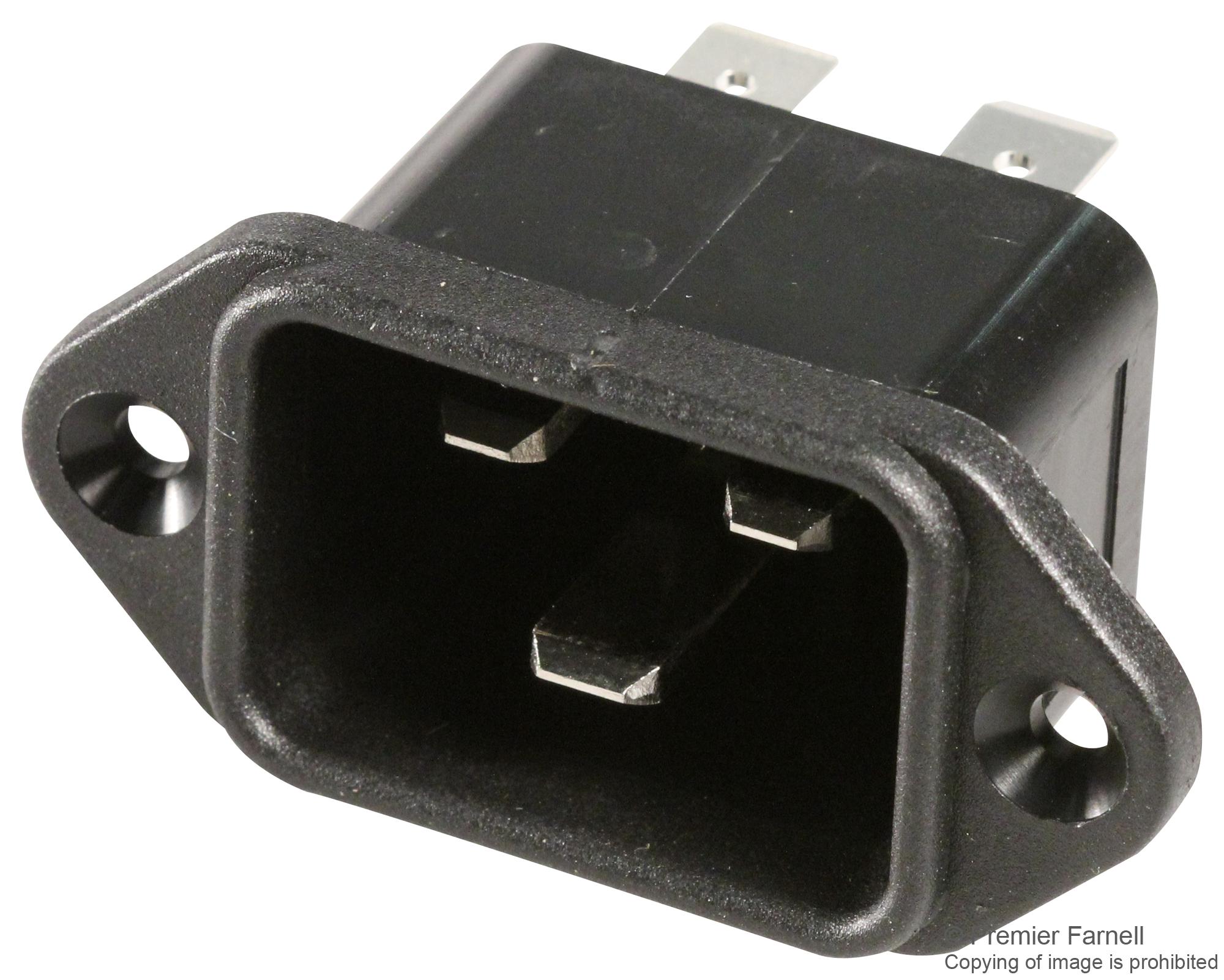 20ESRM-3 CONNECTOR, POWER ENTRY, PLUG, 20A, 250V CORCOM - TE CONNECTIVITY