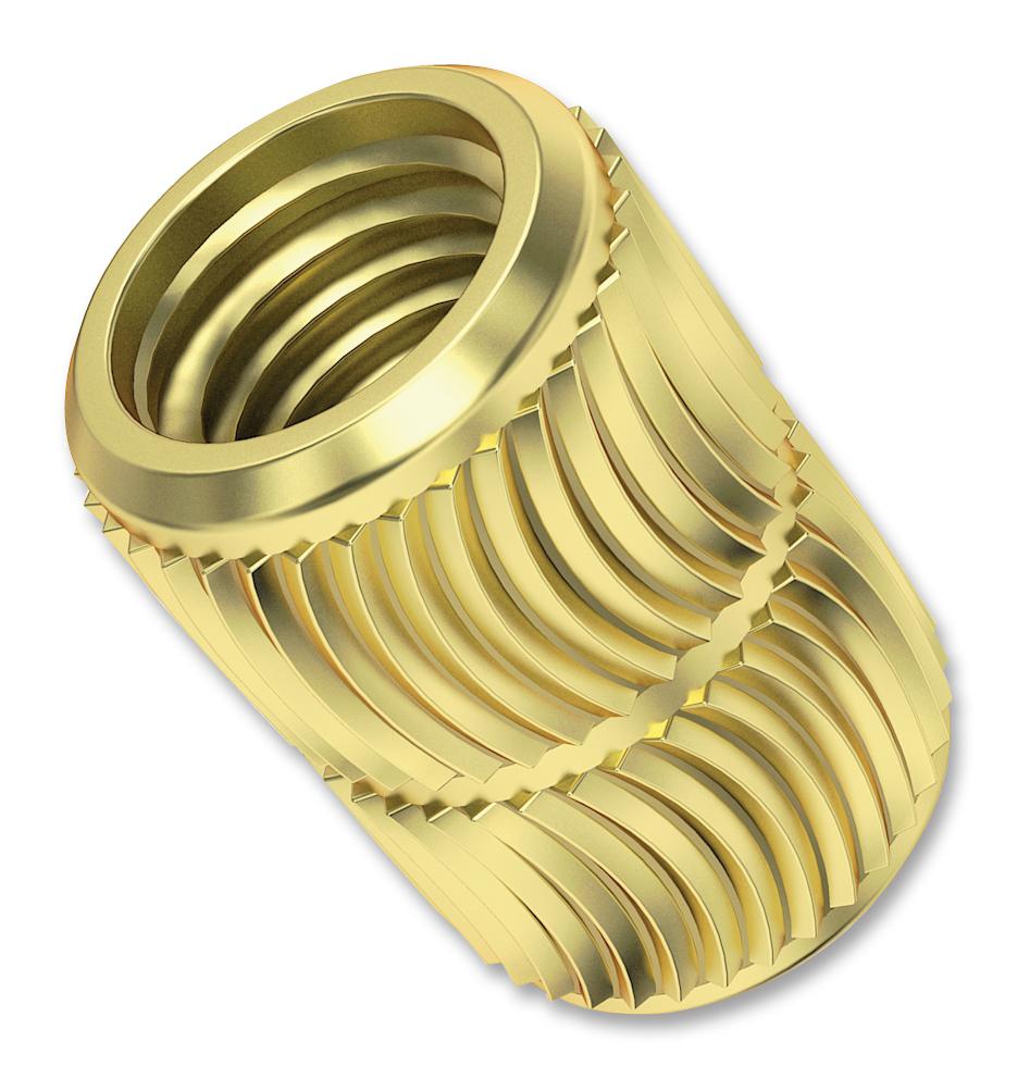 M3.5-UHBRHESF BRASS INSERT, UNHEADED, M3.5, PK100 TR FASTENINGS