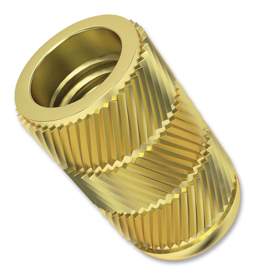 M3-UHBRFLSF BRASS INSERT, UNHEADED, M3, PK100 TR FASTENINGS
