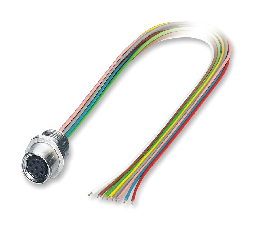 SACC-E-M8FS-8CON-M10/0,5 SENSOR CORD, 8P, M8 RCPT-FREE END, 0.5M PHOENIX CONTACT