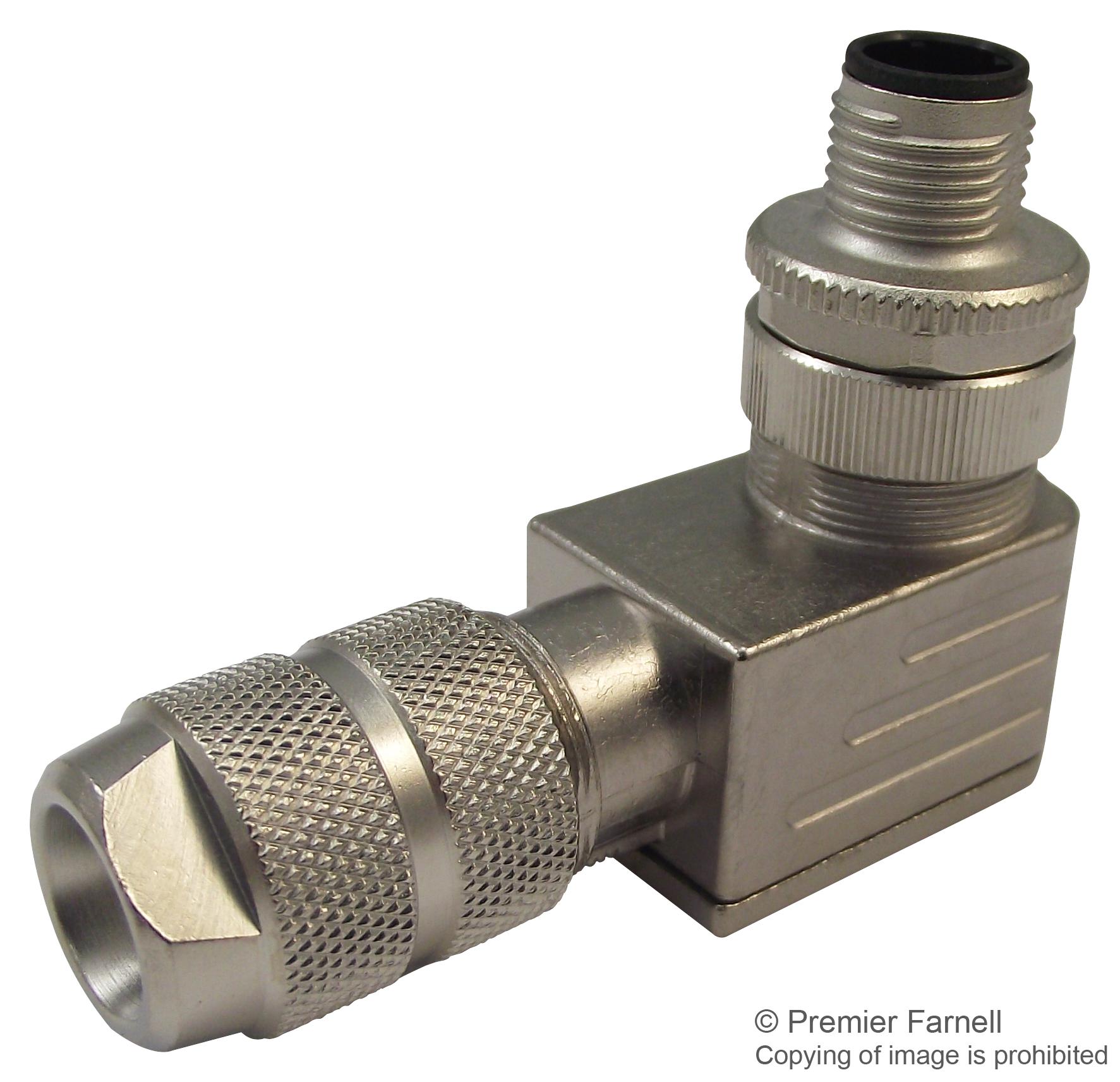 T4113012041-000 SENSOR CONNECTOR, M12, PLUG, 4POS TE CONNECTIVITY