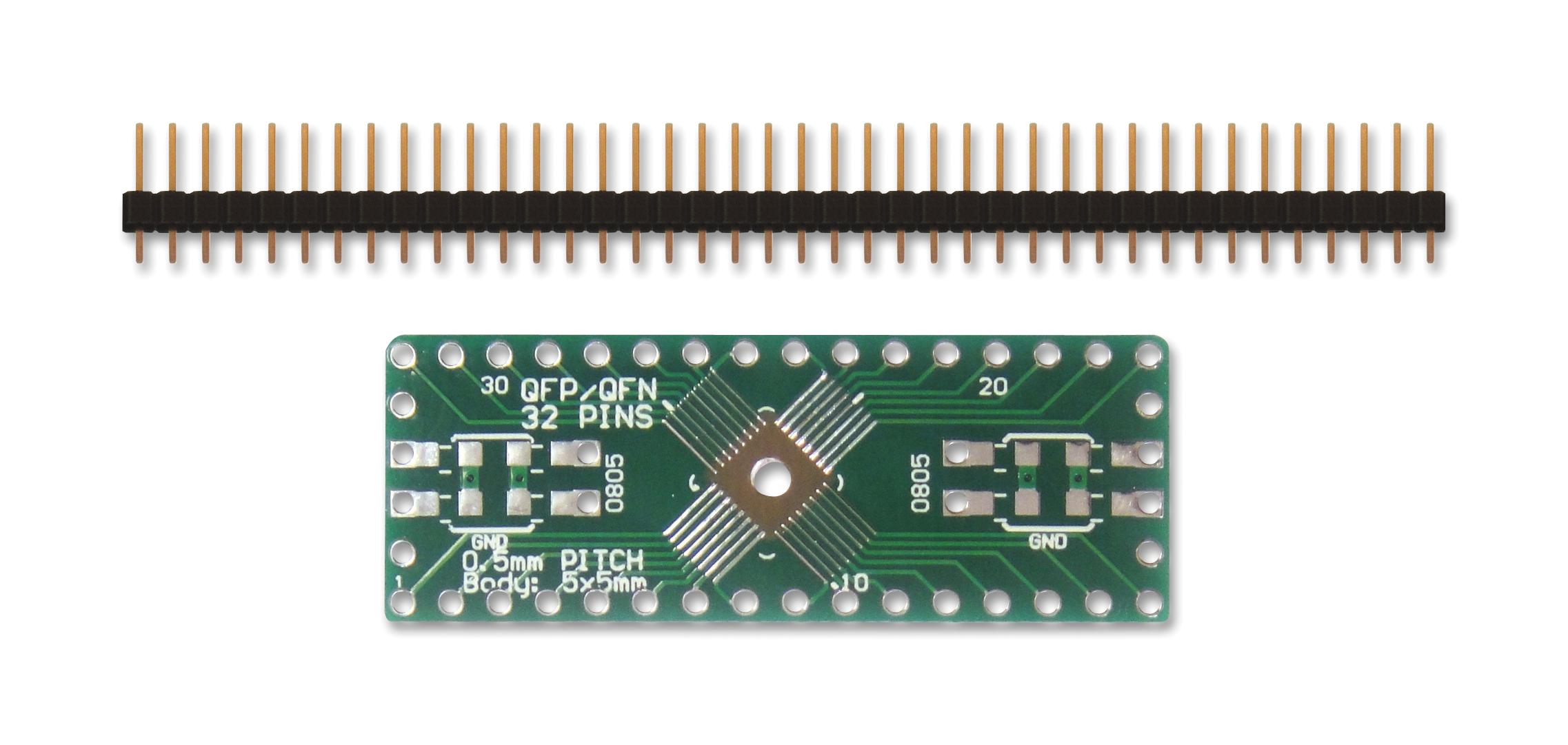 204-0017-01 IC ADAPTOR, QFN/QFP TO DIP, 2.54MM SCHMARTBOARD