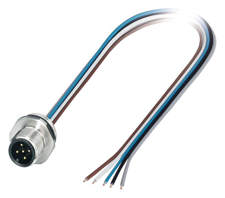 SACC-E-M12MS-5CON-M16/0,5 VA SENSOR CORD, 5P, M12 PLUG-FREE END, 0.5M PHOENIX CONTACT