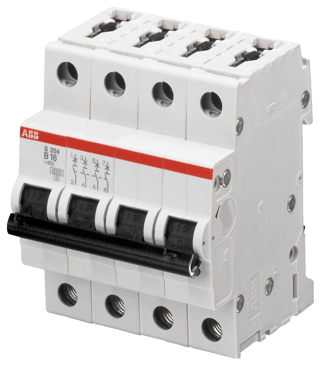 S204M-B40 CIRCUIT BREAKER, THERMAL MAG, 4 POLE ABB