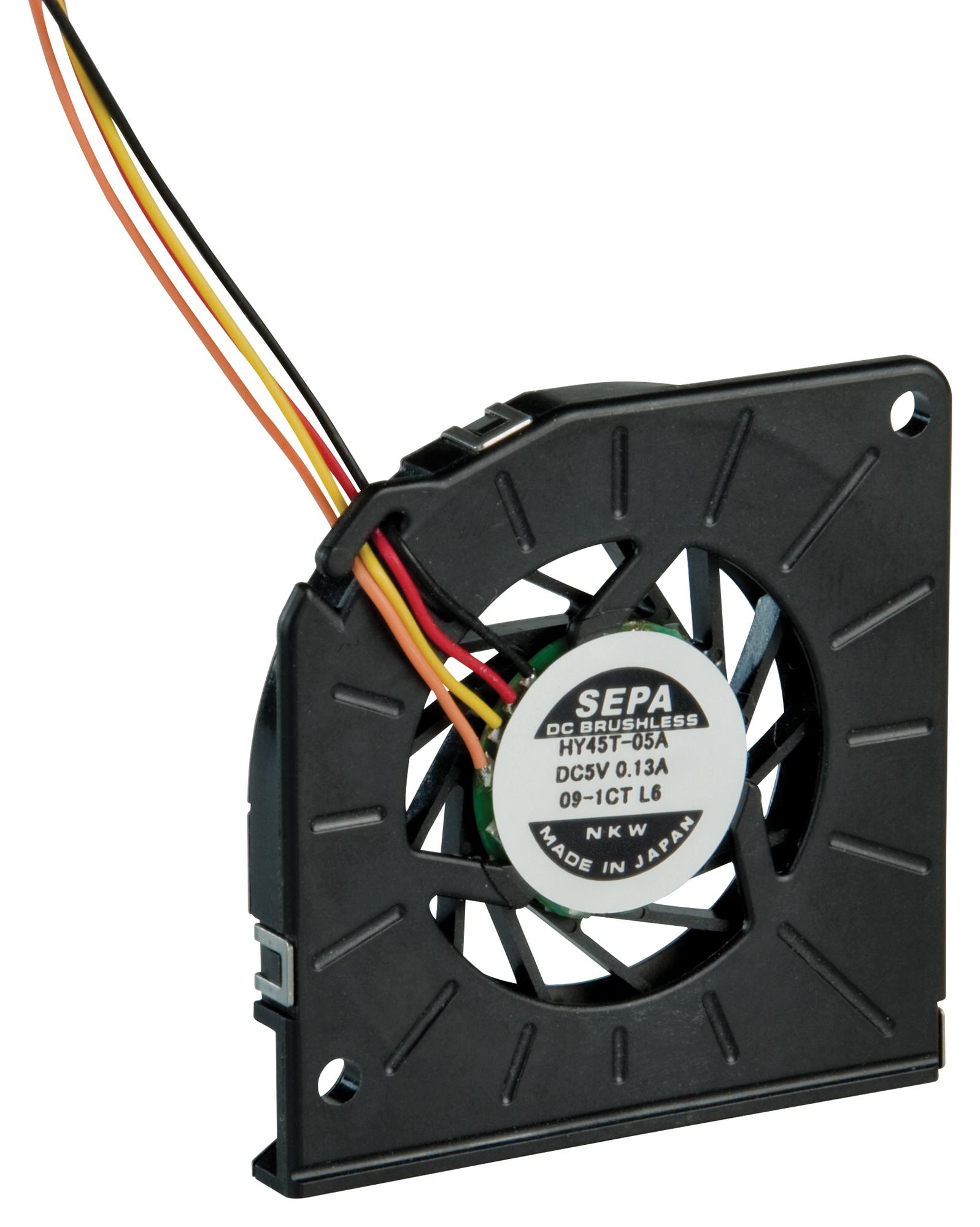 HY_45T05A-830 RADIAL FAN, 45MM, 5VDC, 38L/MIN, 27DBA SEPA