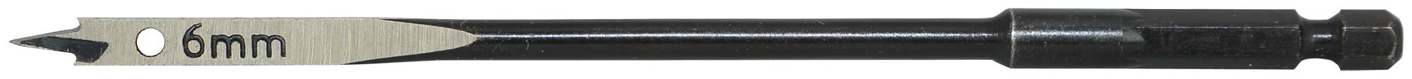 T2942-06 FLAT DRILL BIT, E6.3 DRIVE, 6MM, 160MM CK TOOLS