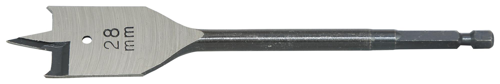 T2942-28 FLAT DRILL BIT, E6.3 DRIVE, 28MM, 160MM CK TOOLS