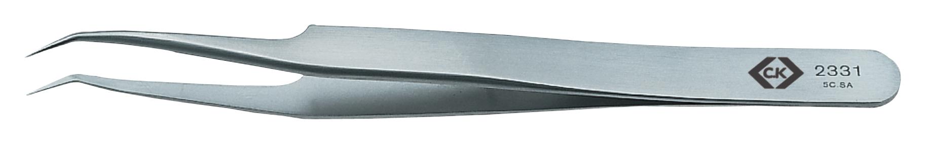 T2331 PRECISION TWEEZER, FINE BENT TIP, 115MM CK TOOLS