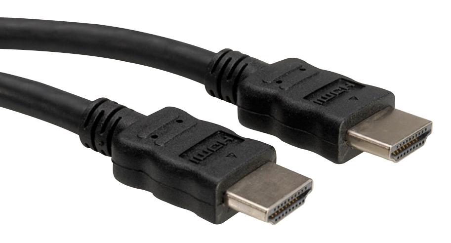 11.04.5740 AUDIO/VIDEO CABLE, HDMI A PLUG, 10M, BLK ROLINE