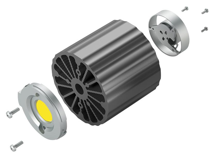 LA LED 68 50 SA HEAT SINK W/ FAN, 157L/MIN, 50MM, SCREW FISCHER ELEKTRONIK