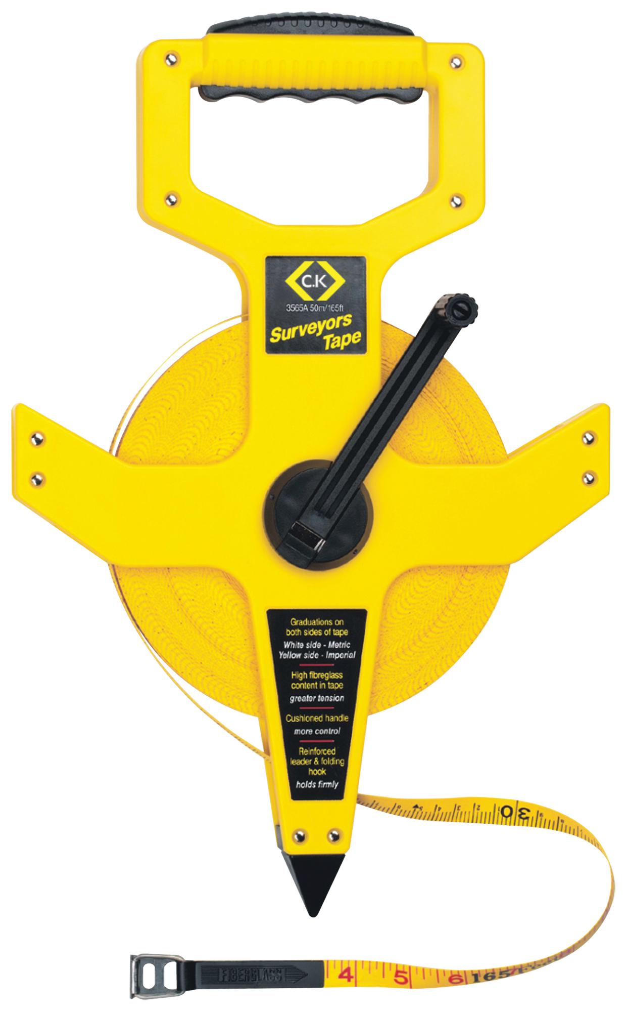 T3565 165 SURVEYOR MEASURING TAPE, 50M CK TOOLS