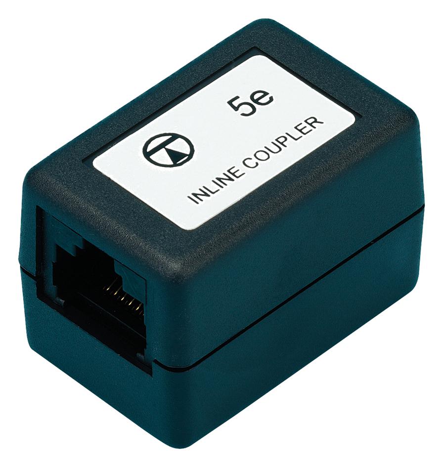 FACBK IN-LINE COUPLER, RJ45, JACK, 8P8C, CAT5E TUK