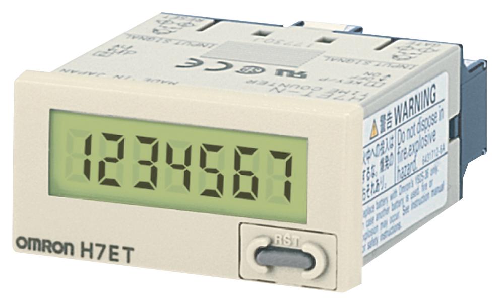 H7ETNV TIME COUNTER, 8 DIGIT, 4.5-30VDC OMRON
