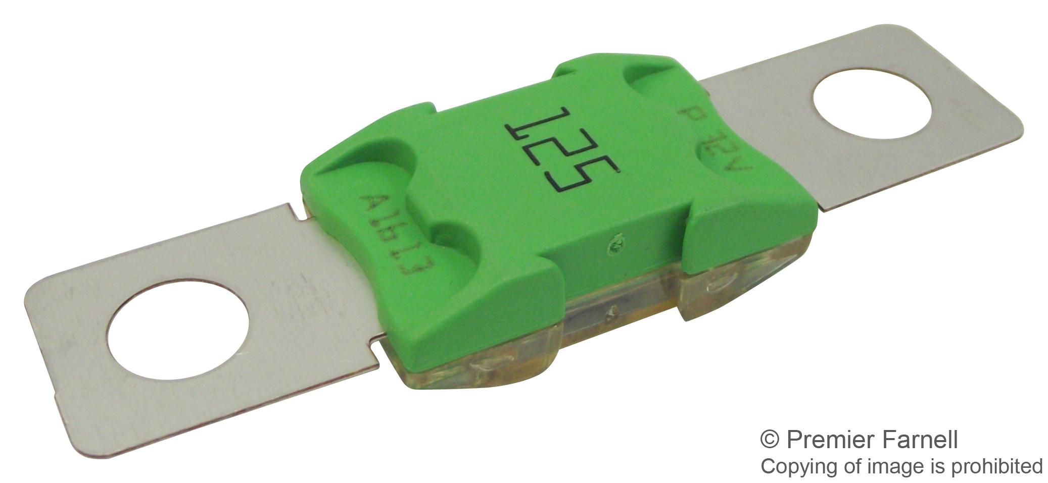 153.5395.6121 BOLT-ON FUSE, SLOW BLOW, 125A, 32V LITTELFUSE