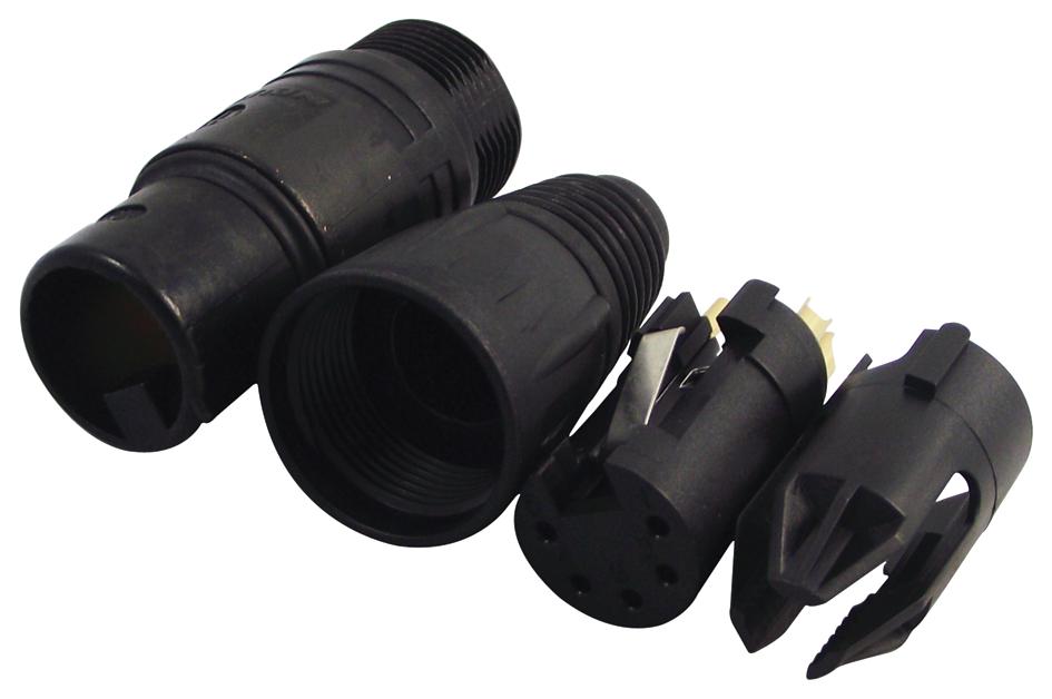 NC5FXB SOCKET, XLR, FREE, BLACK, 5POLE NEUTRIK