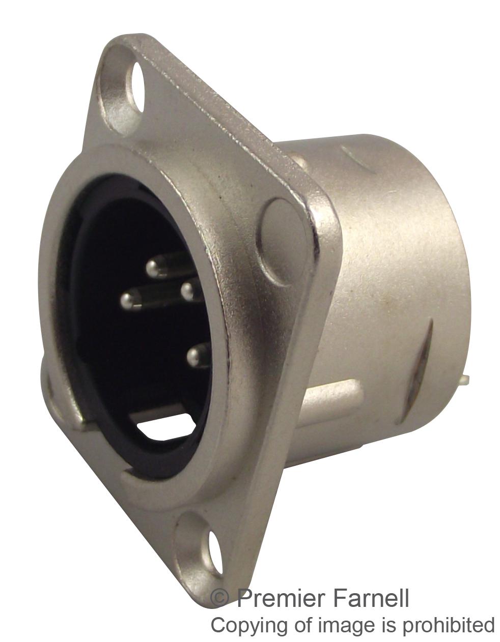 NC4MDL1 PLUG, XLR, PANEL, UNIFIED, 4POLE NEUTRIK