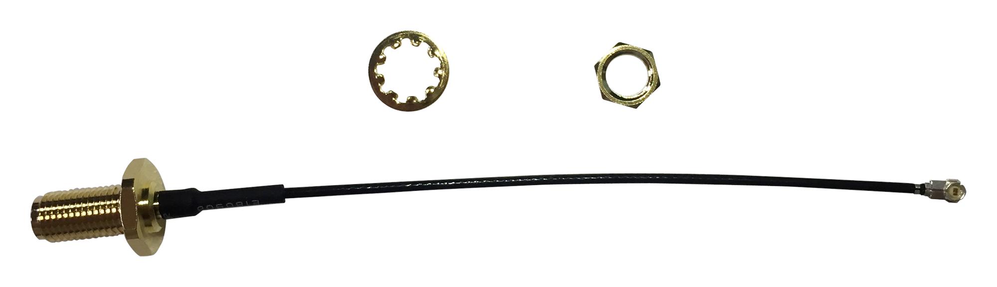 MC001030 RF COAX, RP SMA B/H JACK-U.FL PLG, 100MM MULTICOMP PRO