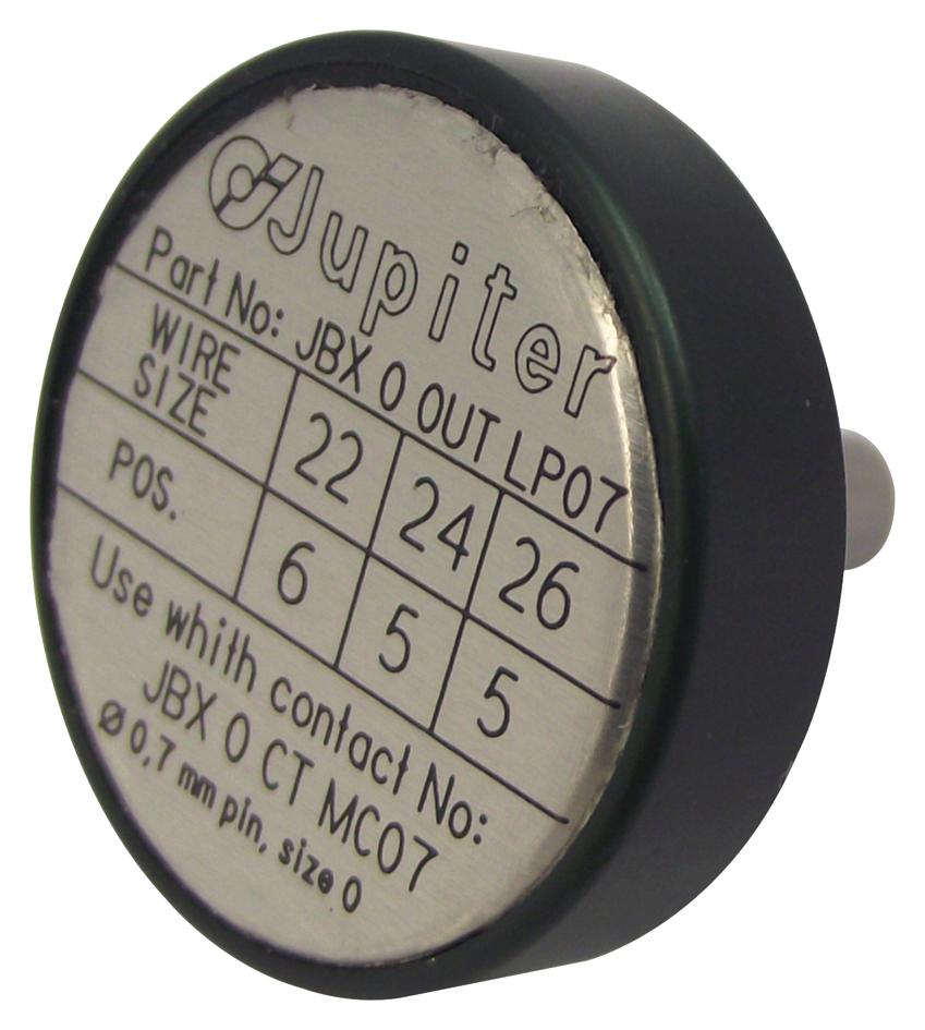 JBX0OUTLP07 CRIMP LOCATOR, 26-22AWG, SIZE 0, 0.7MM SOURIAU-SUNBANK / EATON