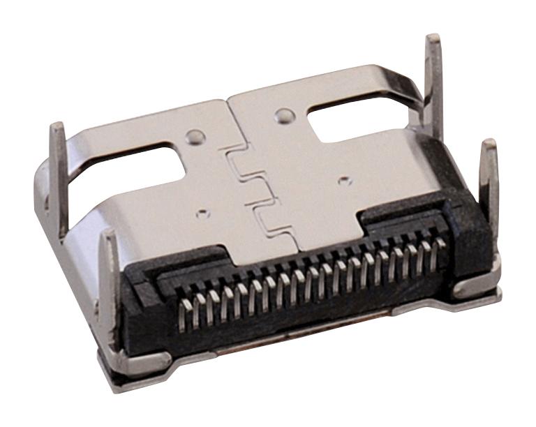 685119136923 MINI HDMI CONN, RCPT, 19POS, R/A, SMT WURTH ELEKTRONIK