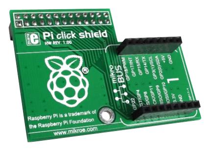 MIKROE-1513 ADD-ON BOARD, PI CLICK SHIELD MIKROELEKTRONIKA