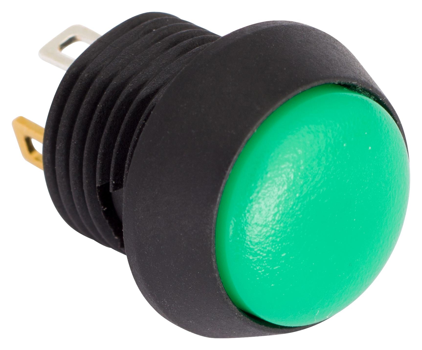FL13LG5 PUSHBUTTON SWITCH, SPST-NO, GREEN EOZ