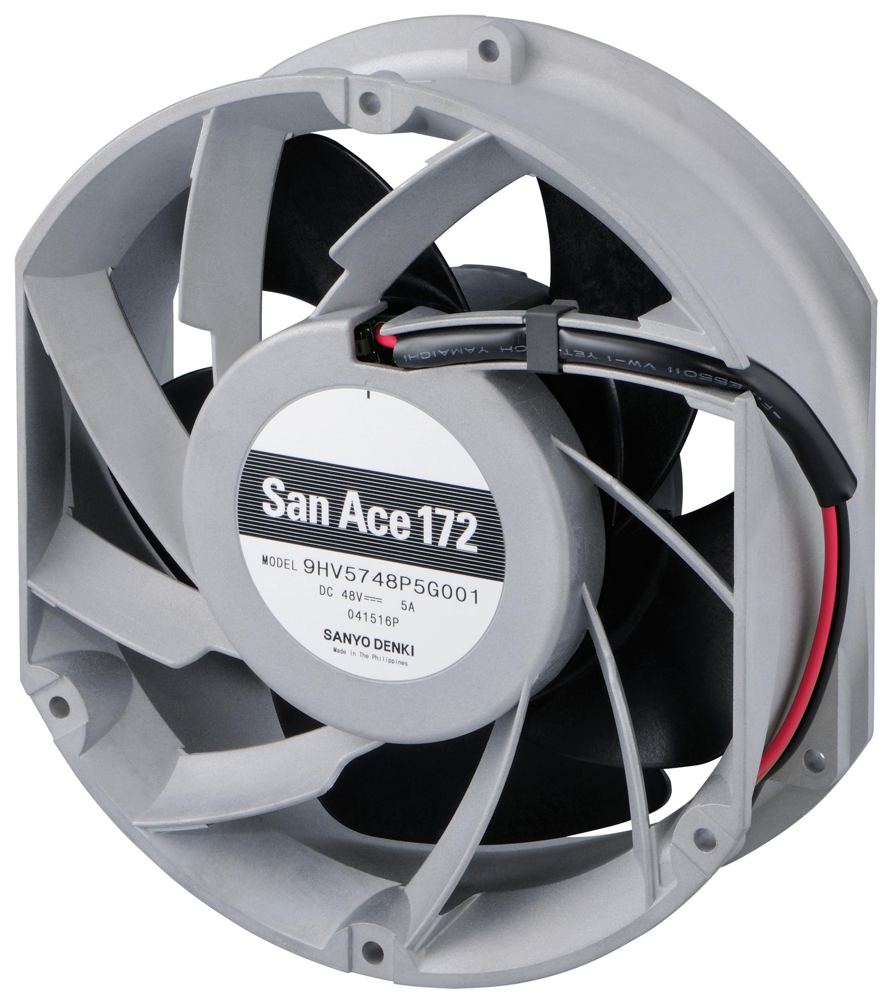 9HV5748P5G001 AXIAL FAN, 172MM, 48VDC, 568CFM, 83DBA SANYO DENKI