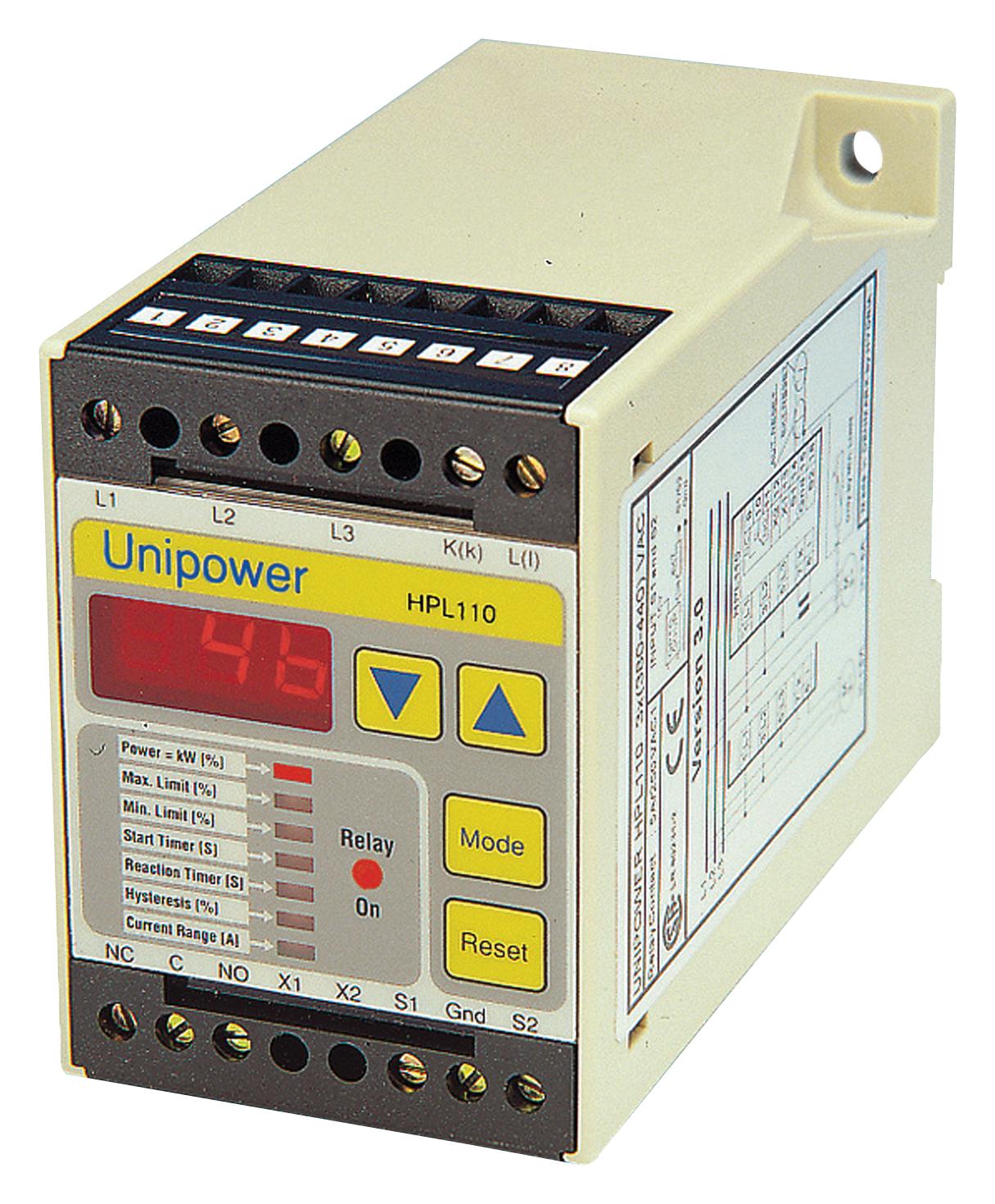 HPL110 DIGITAL MOTOR LOAD MONITOR, ANALOGUE O/P UNIPOWER