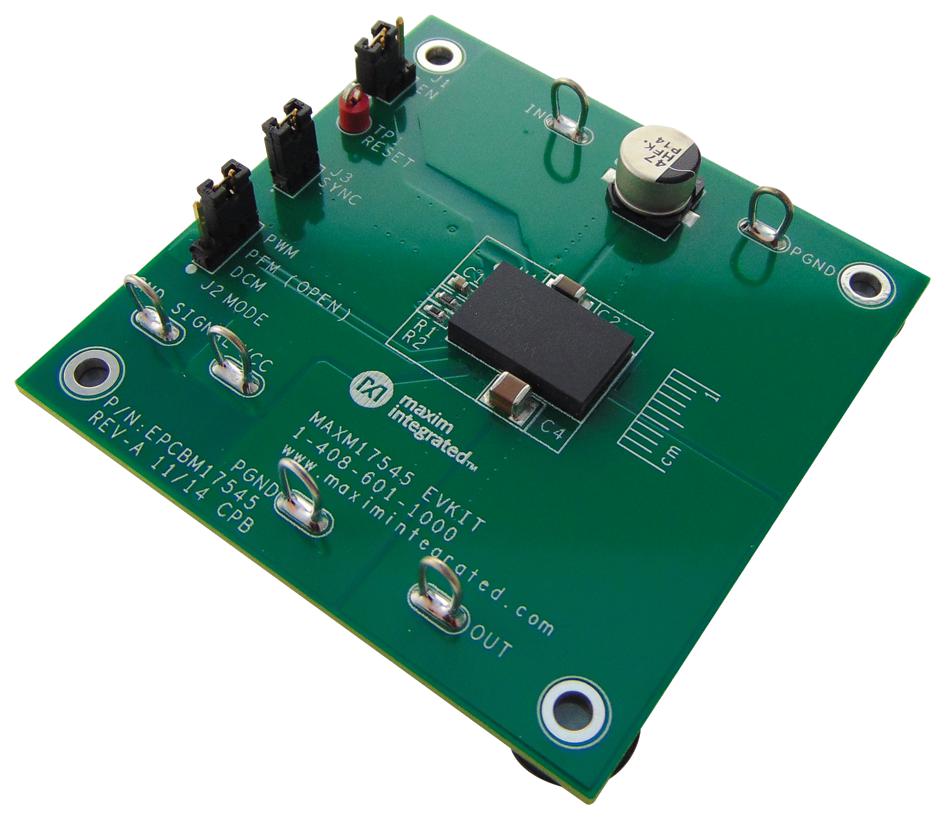 MAXM17545EVKIT# EVALUATION BOARD, SYNC BUCK CONVERTER MAXIM INTEGRATED / ANALOG DEVICES