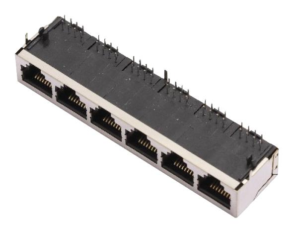 3012S-08(4.57) MOD JACK, SHIELDED, RJ45, 8P8C, 8PORT MH CONNECTORS
