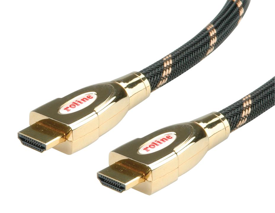 11.04.5690 CABLE, HDMI A PLUG, 1M, 26AWG, BLACK ROLINE