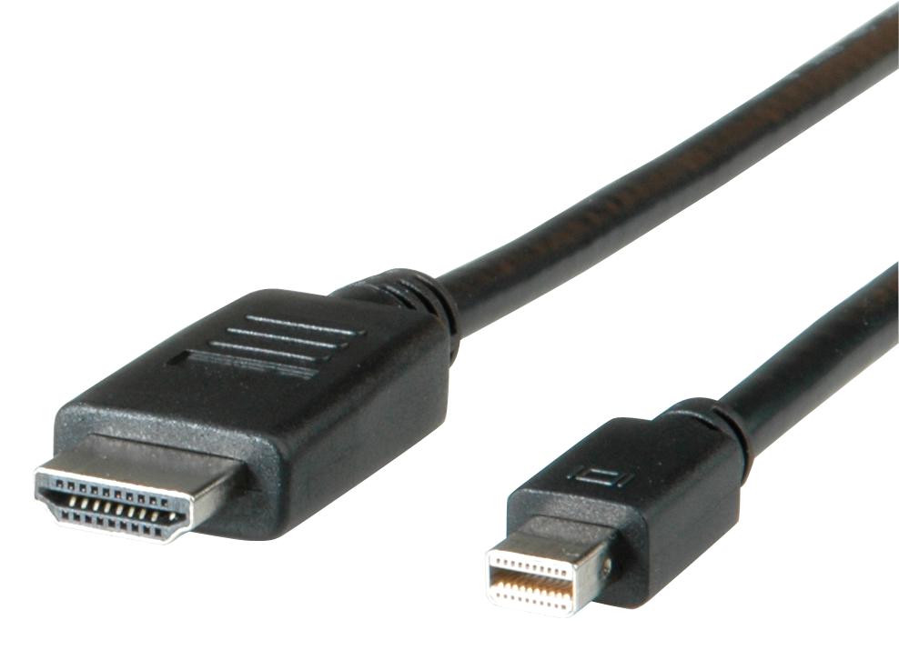 11.04.5791 CABLE, MINI DISPLAYPORT-HDMI A, PLUG, 2M ROLINE