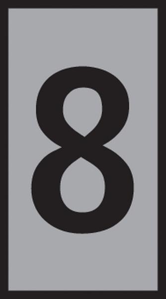 561-03688 SNAP-ON MARKER, 5.3MM, GRY/BLK 8, PK100 HELLERMANNTYTON