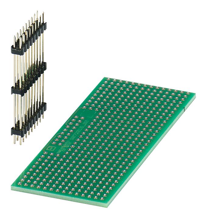 RPI-BC EXT-PCB HBUS SET PERFBOARD W/HBUS, RASPBERRY PI, GREEN PHOENIX CONTACT