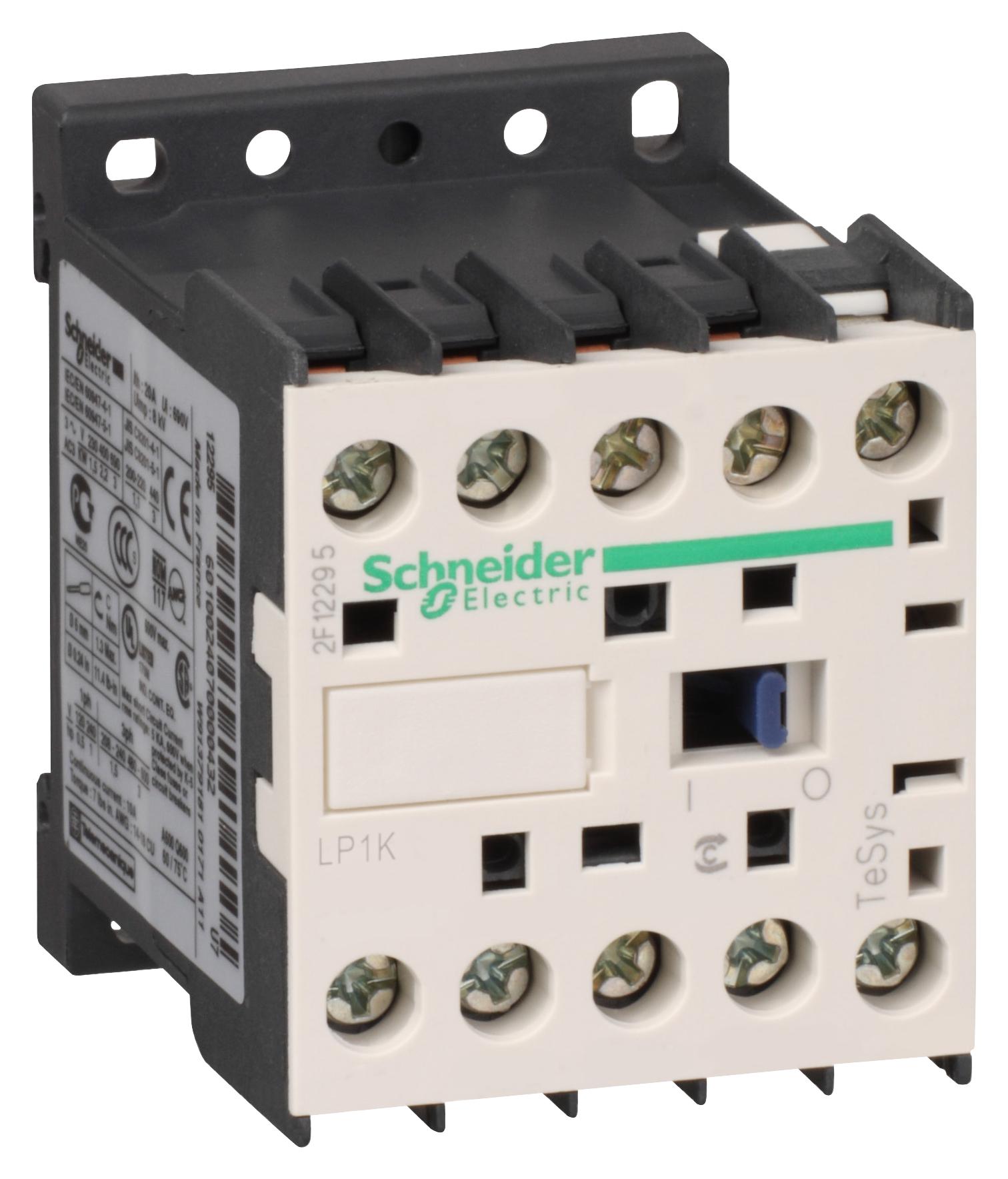 LP1K0610JD CONTACTOR, 3PST-NO, 12V, DINRAIL/PANEL SCHNEIDER ELECTRIC