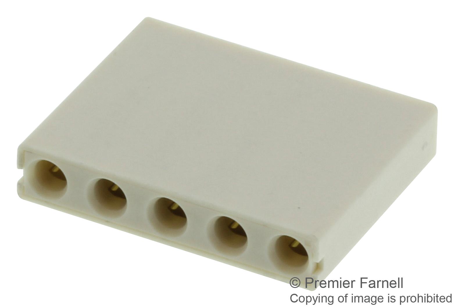 009286005203906 CONNECTOR, THRU WIRE, CRIMP, 5POS, 1ROW AVX INTERCONNECT