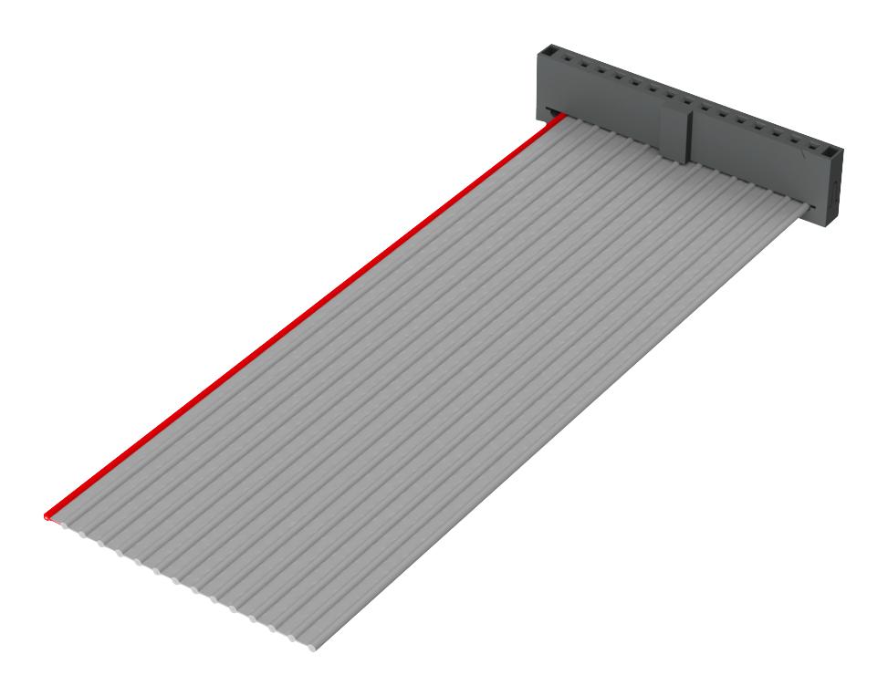HCSS-17-D-12.00-01 CABLE ASSY, 17P, IDC RCPT-RCPT, 304.8MM SAMTEC