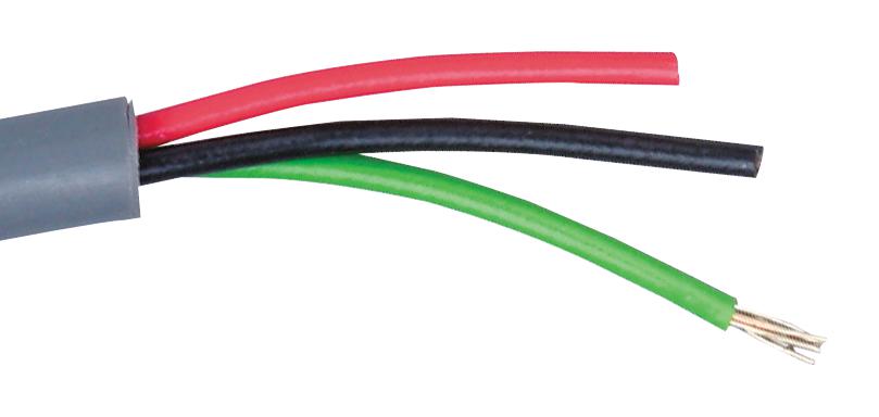 8443 UNSHLD FLEX CABLE, 3COND, 22AWG, PER M BELDEN