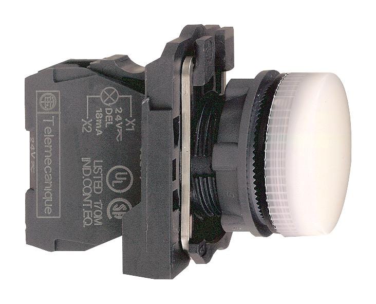XB5AV61 PILOT LIGHT, 22MM, WHITE LENS, 250VAC SCHNEIDER ELECTRIC
