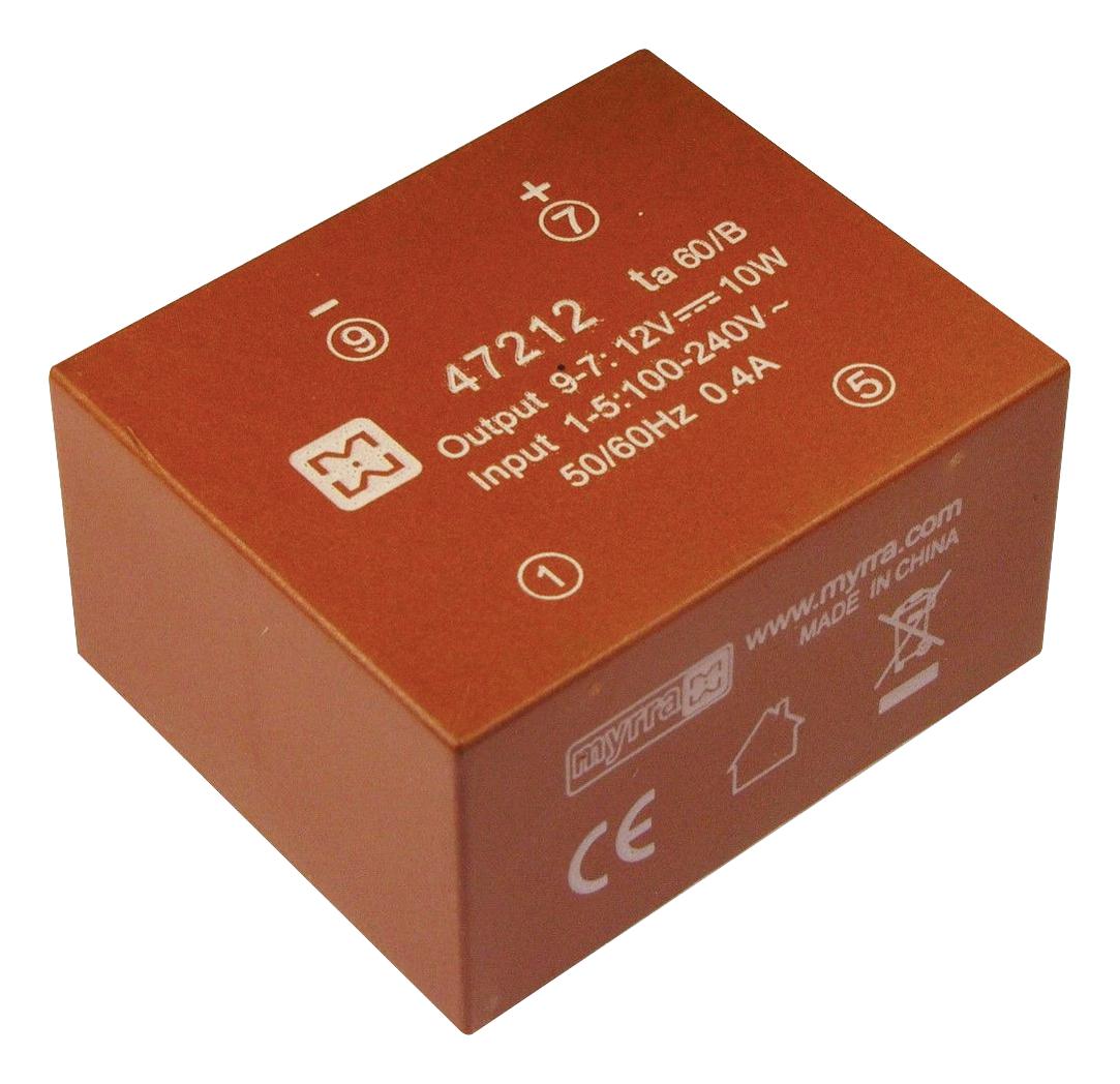 47212 POWER SUPPLY, AC-DC, 12V, 830MA MYRRA