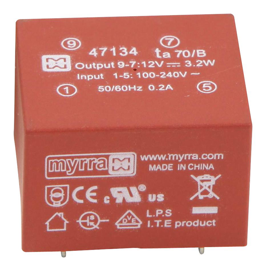 47213 POWER SUPPLY, AC-DC, 15V, 670MA MYRRA